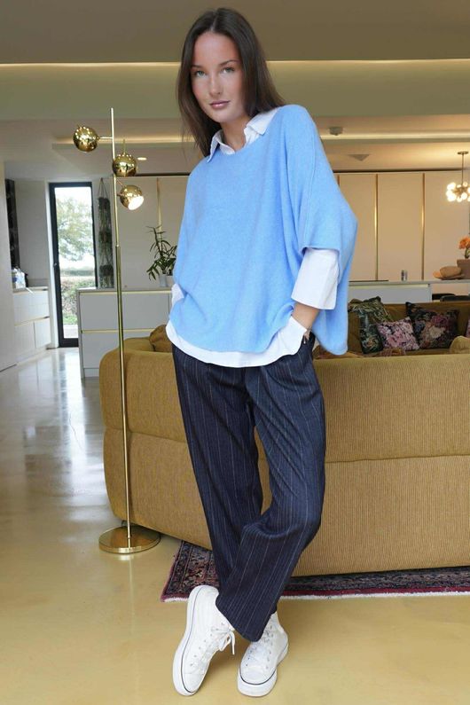 Wall Street Stretch Herringbone City Pant Navy